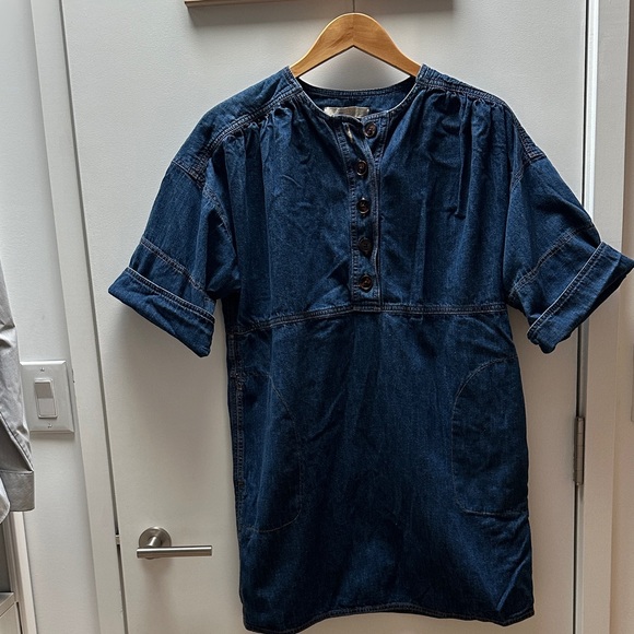 Vanessa Bruno Denim Button-Up Tunic Dress - Picture 1 of 3